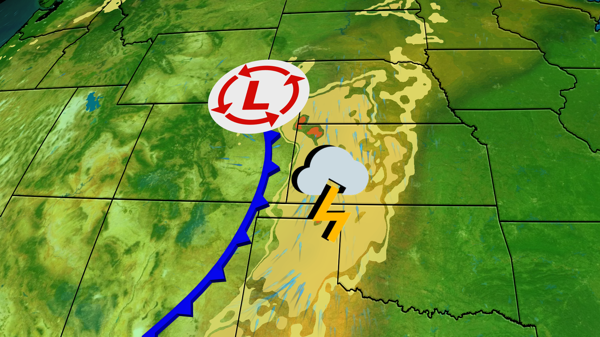 Severe Storms Could Threaten Central Plains On Monday