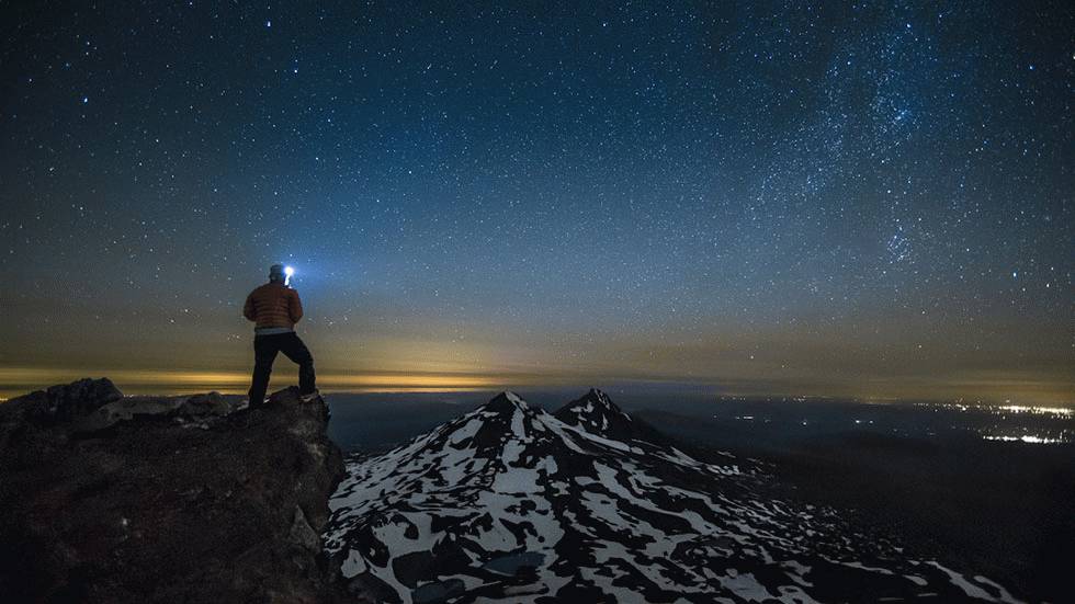 The Portland-based photographer captures the night sky at South Sister, one of the three volcanic peaks of the Cascade Volcanic Arc, in Oregon. (Ben Canales)