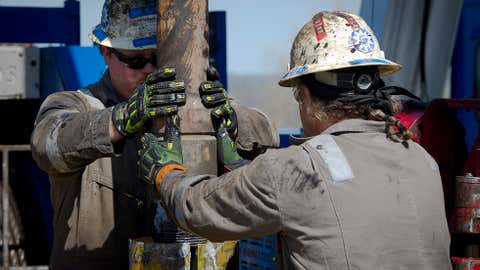 Fracking triggered a series of earthquakes in Ohio, according to new research. During hydraulic fracturing, like what's shown above in Pennsylvania, a high-pressure water mixture is injected into rock to release the gas inside. (Mladen Antonov/AFP/Getty Images)