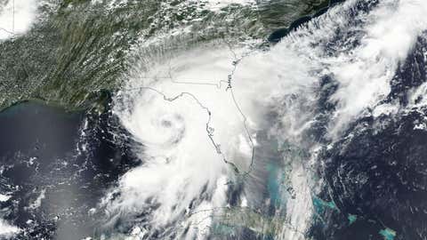 September 1,2016:Hermine continued to intensify in the northeastern Gulf of Mexico. Winds increased to 75 mph and it is a Category 1 hurricane. Tropical storm conditions spread across north central and west-central Florida,and the coastal Big Bend of Florida with rising storm surge and increasing winds. Gusts to hurricane force reported. Hermine could still intensify. (NASA/Suomi NPP/VIIRS)