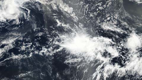 August 18,2016 - Proto-genesis:A tropical wave,was designated Invest 99L to the south-southwest of the Cabo Verde Islands. Tropical Storm Fiona can be seen in the top left portion of the image. (NASA/Suomi NPP/VIIRS)