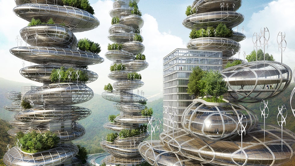 Vincent Callebaut Architectures combines agriculture with skyscrapers to create 'farmscrapers,' essentially creating rural life in an urban setting. (Image: VINCENT CALLEBAUT ARCHITECTURES - www.vincent.callebaut.org)