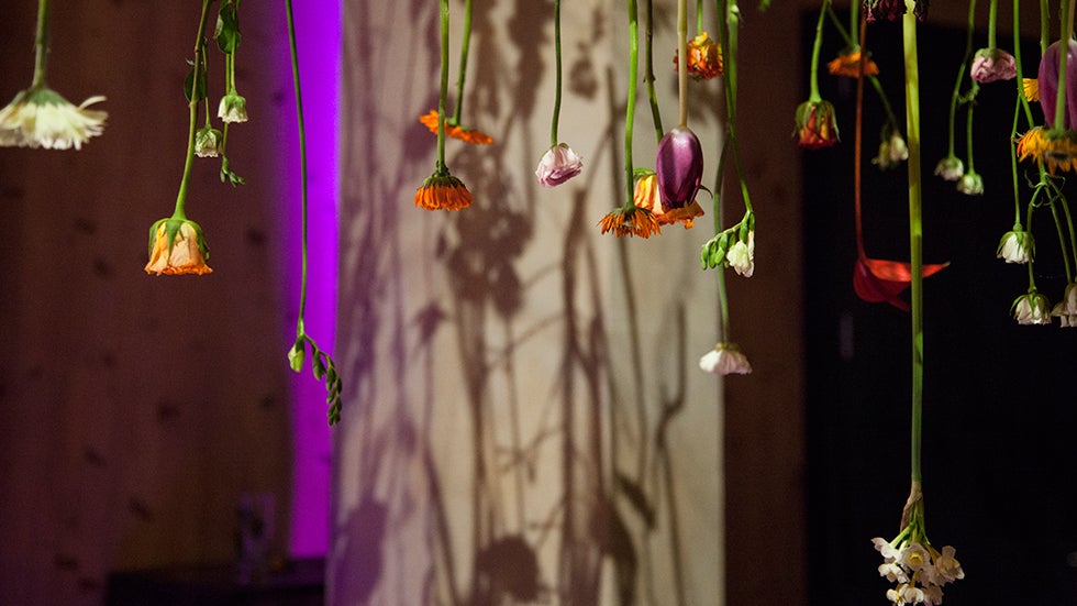 Rebecca Louise Law's 'Flower Garden Display'd' installation at the Fashion and Gardens exhibit at the Garden Museum. (Image: Jayne Lloyd/Garden World Images)