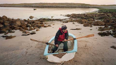 Former movie stuntman Pascal Whelan is the lone resident of Omey Island, a tidal island situated near Claddaghduff on the western edge of Connemara in County Galway, Ireland. (Kevin Griffin)