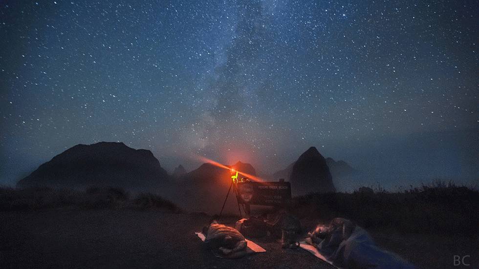 The Portland-based photographer captures the night sky at Meyers Creek Beach on the Oregon Coast. (Ben Canales)