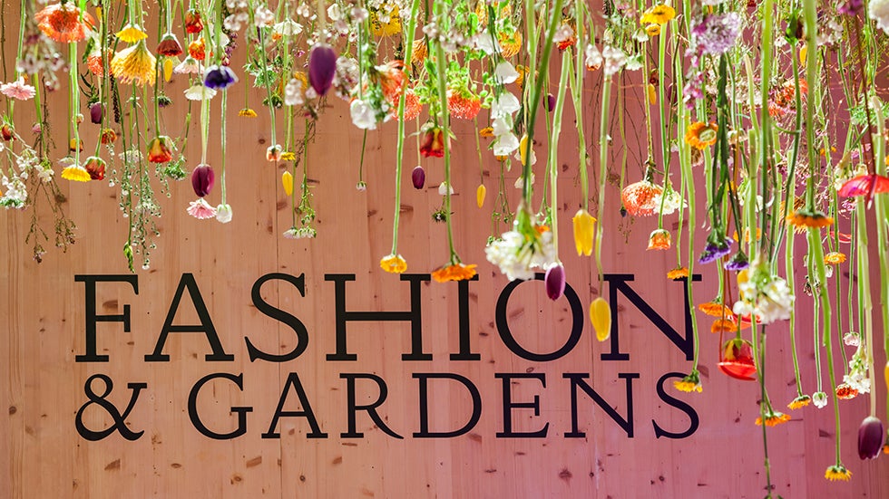 Rebecca Louise Law's 'Flower Garden Display'd' installation at the Fashion and Gardens exhibit at the Garden Museum. (Image: Jayne Lloyd/Garden World Images)