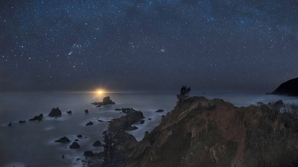 The Portland-based photographer captures the night sky at Ecola State Park on the Oregon coast. (Ben Canales)