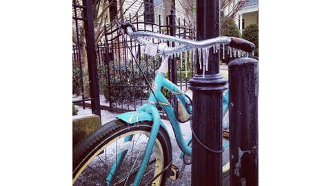 Icicles form in an unusually chilly Charleston, S.C. (Steve Colman)