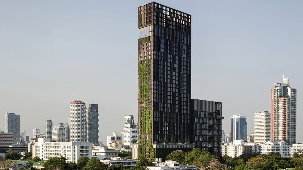 View from the southwest side of the towers. (Image: W Workspace)