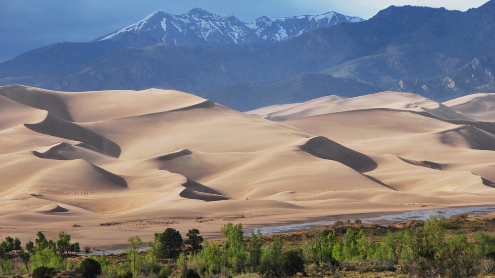 Medana Creek and Cleveland Peak in Great Sand Dunes National Park, Colorado. (NPS Photo)