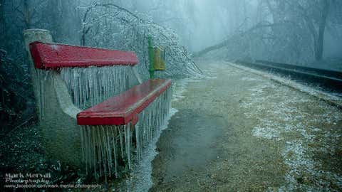 Photographer Mark Mervai captures surreal images of the 12th district of Budapest, Hungary, on December 2014, after icy weather hit the area. (Mark Mervai Photography)