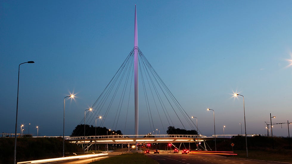 Circular cycle bridge &lsquo;Hovenring&rsquo;, Eindhoven, Netherlands. (ipv Delft)