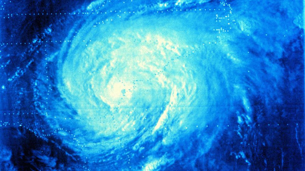 David was a powerful Category 5 hurricane that decimated the Dominican Republic with extensive flooding, resulting in over 2,000 deaths. David was the first male name to reach Category 5 strength and the first male name to be retired. David weakened over the mountainous terrain of Hispaniola and eastern Cuba before restrengthening into a Category 2 hurricane as it struck West Palm Beach. David paralleled the Florida east coast before making final landfall south of Savannah, Georgia, as a Category 1 hurricane. (Image: David makes its final landfall near Savannah, Georgia, on Sep. 4, 1979; NOAA)