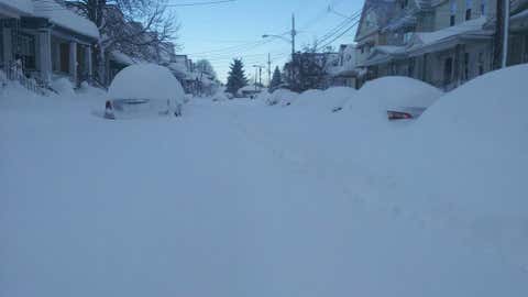 This photo shows lake-effect snow in Buffalo, New York, on November 18, 2014. (John Pitman, Facebook)