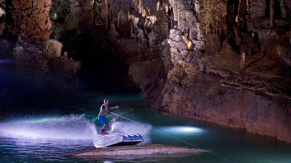Duncan Zuur performs during Red Bull Awaken The Grotto at Jeita Grotto in Lebanon on Nov. 4th, 2013. (Naim Chidiac/Red Bull Content Pool)