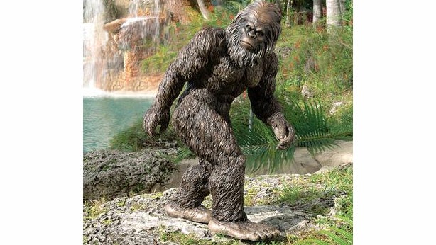 This bigfoot isn't as bashful. He's lurking in broad daylight in your backyard. (Image: Skymall.com)
