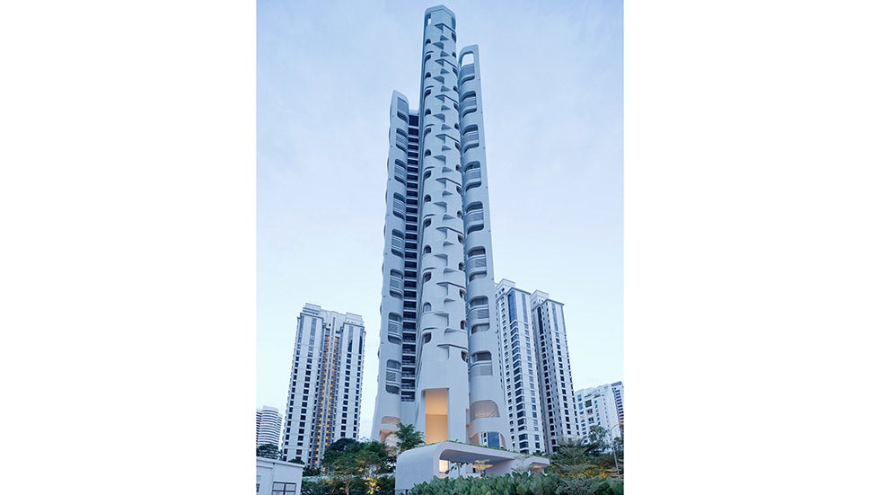 Singapore is sometimes called 'The Garden City,' and UNStudio's Ardmore Residence was designed to respond to the area's natural landscape. (Copyright: Iwan Baan/Courtesy: UNStudio)