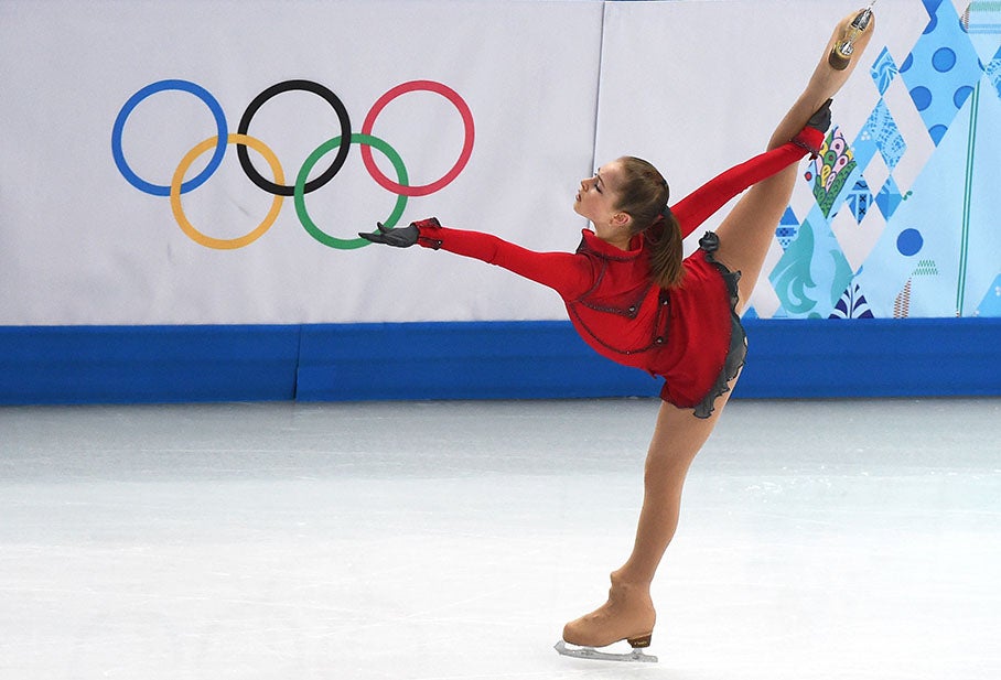 Russia's Julia Lipnitskaia performs in the Women's Figure Skating Team Free Program at the Iceberg Skating Palace during the Sochi Winter Olympics. (Getty/AFP/Damien Meyer)