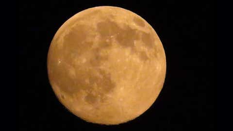 The orange moon spotted over Nancy, Kentucky, Tuesday night. (Bradley Albertson/Twitter)