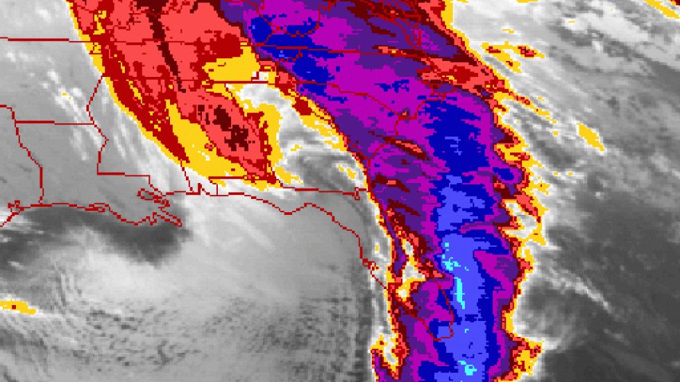 Satellite image of the Superstorm taken on Mar. 13, 1993.