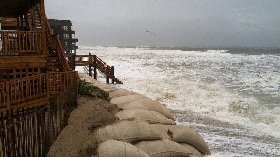 Rough seas in Buxton, N.C. (iWitness/wrb13@me.com)