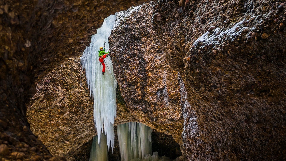 Scott Adamson, The Dagger, WI7, Maple Canyon, Utah. (Jeremiah Watt)