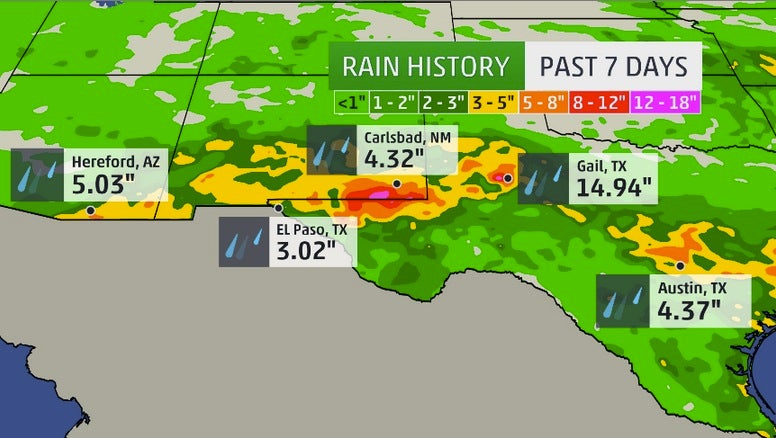 Rainfall totals from Sept. 15-21, 2014.