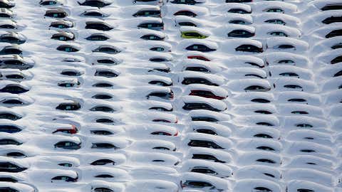 Cars are buried by snow near Hamden, Conn., Feb. 10, 2013, in the aftermath of Winter Storm Nemo that hit Connecticut and much of the New England states. (AP Photo/Craig Ruttle)