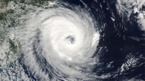 In March 2004, the first south Atlantic tropical cyclone of hurricane intensity in the satellite era was photographed off the coast of Brazil. The system was named Catarina. Credit: NASA