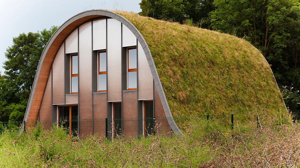 La Maison Vague's vegetation helps protect the home from extreme temperatures. (Image: Patrick Nadeau)