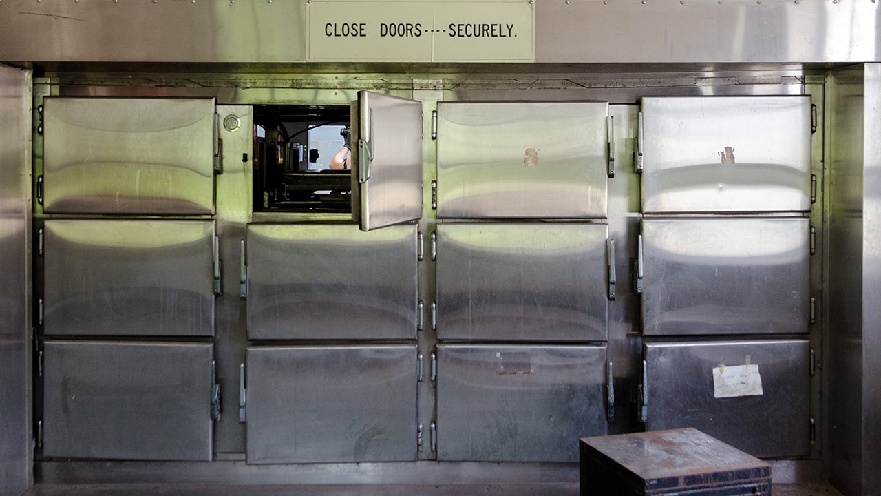 A mortuary is photographed in an autopsy theater at St. Elizabeths Psychiatric Hospital in Washington, D.C.