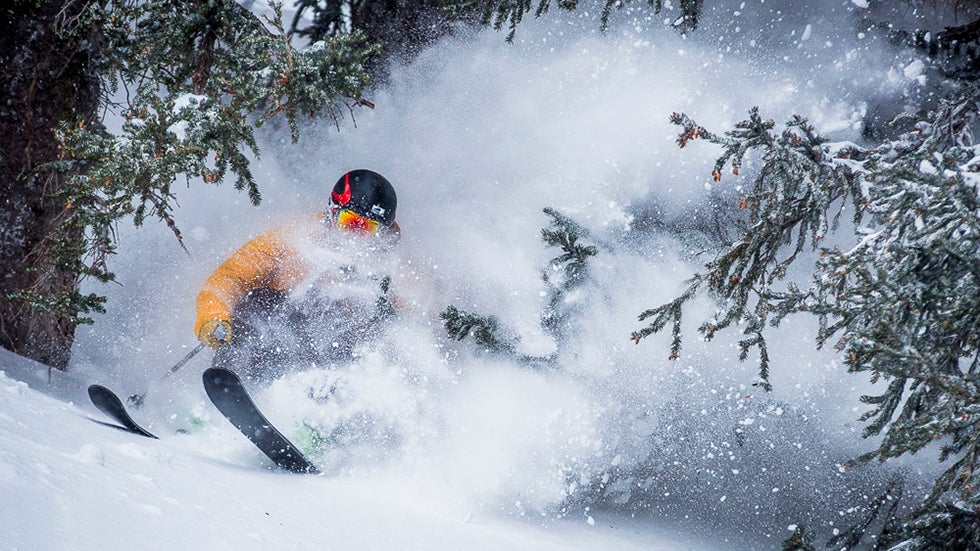 Dillon Green skis in Alta, Utah. (Jeremiah Watt)
