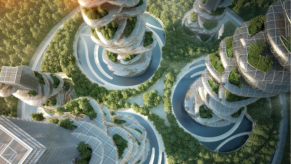 Vincent Callebaut Architectures combines agriculture with skyscrapers to create 'farmscrapers,' essentially creating rural life in an urban setting. (Image: "VINCENT CALLEBAUT ARCHITECTURES - www.vincent.callebaut.org)