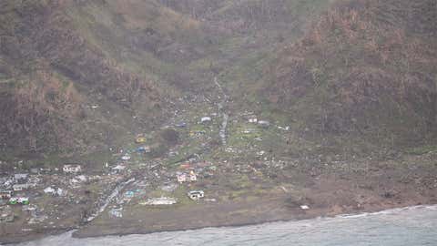 Aerial image of Fiji after Tropical Cyclone Winston. Images are from Koro, Lau, Taveuni and Rabi and parts of the Eastern and Northern Division, according to the government of Fiji. (Credit: New Zealand Defense Force)