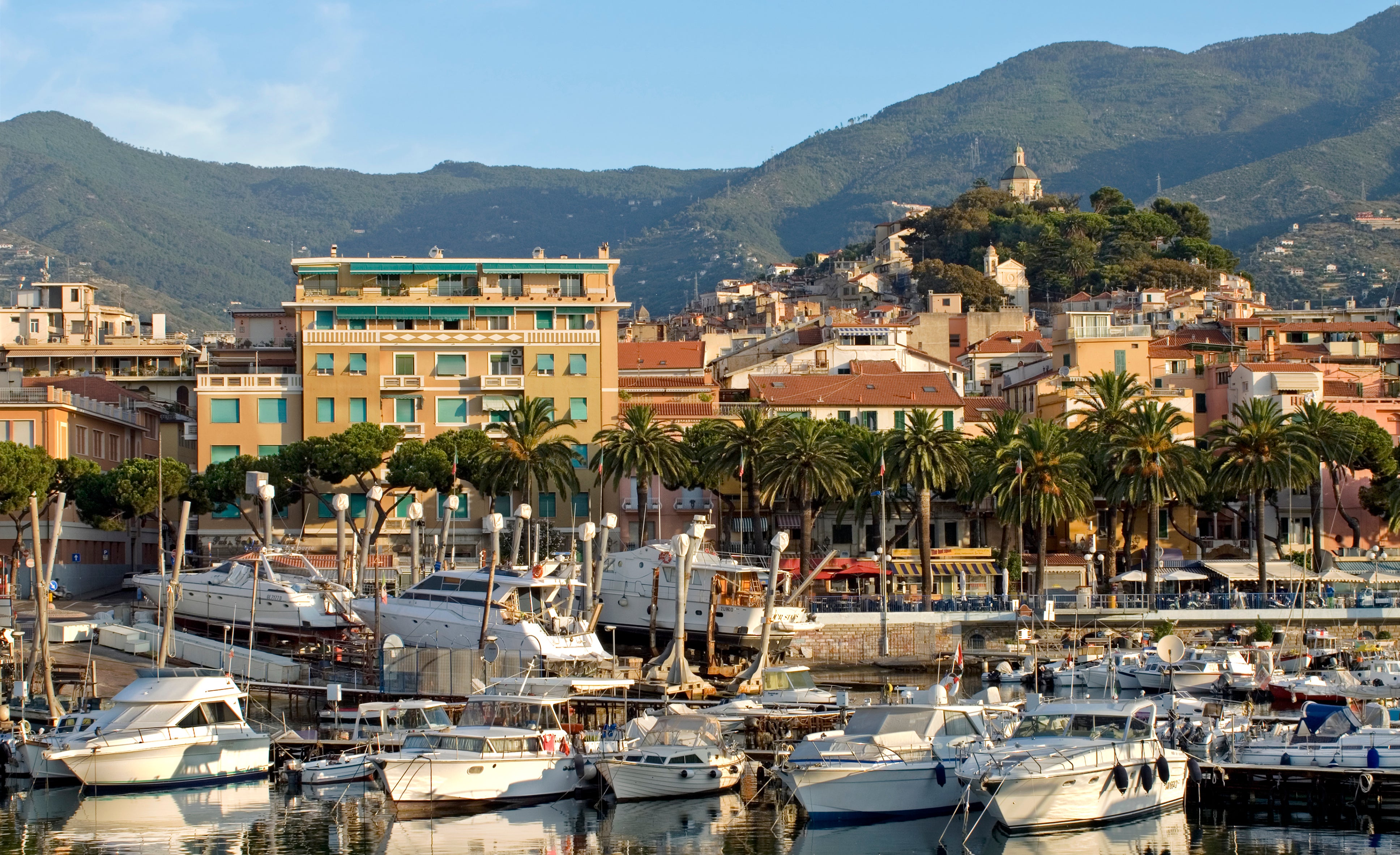 SANREMO, ITALY - View over the Marina of the harbour city at the Ligurian Coast. (Photo by Olaf Protze/LightRocket via Getty Images)