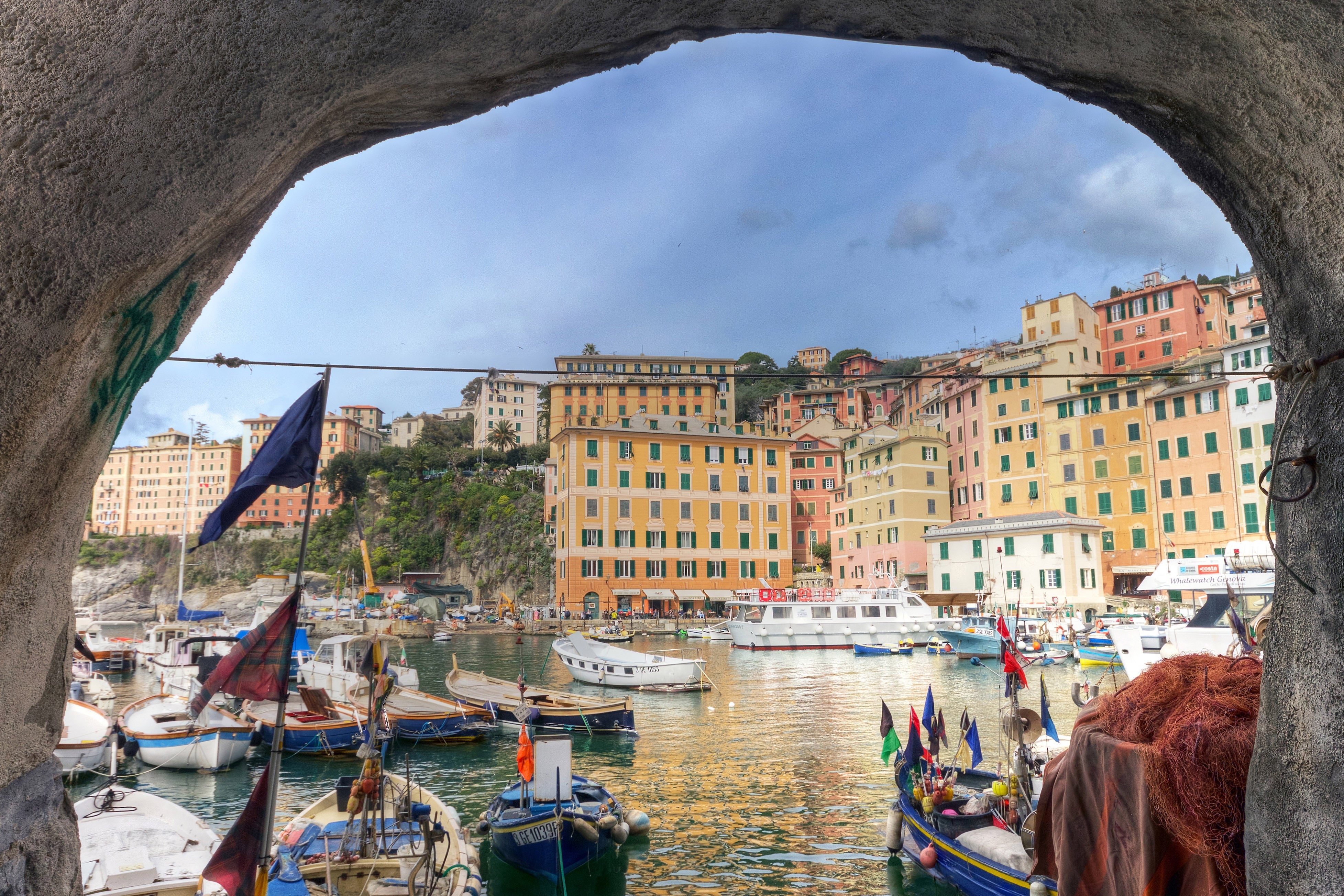 Italy. Liguria. Camogli. the Harbour. (Photo by: Valletta Vittorio/AGF/UIG via Getty Images)