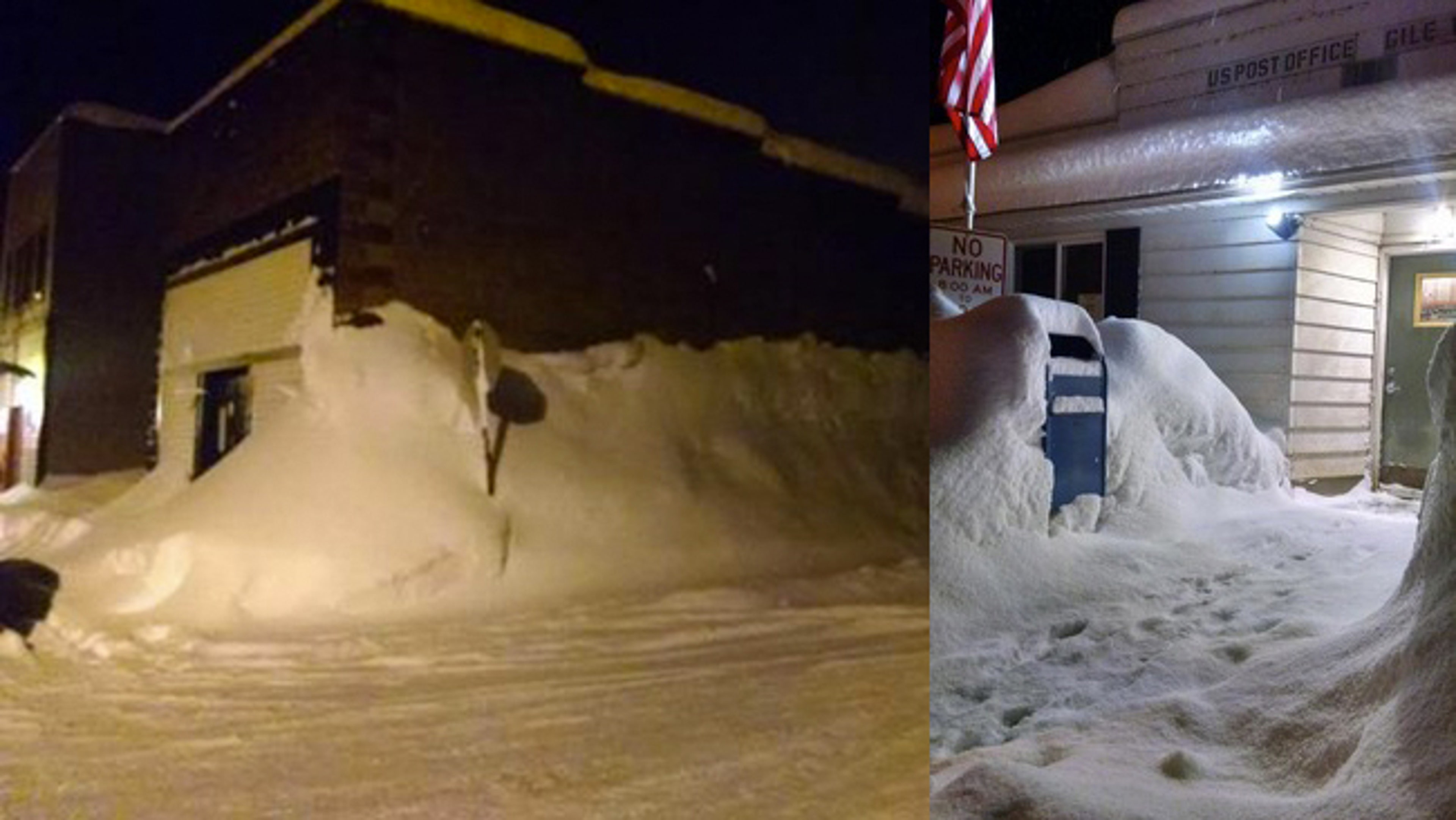 Impressive snow piled up in the Montreal, Wisconsin, neighborhood of Gile, near Hurley, on Thursday, November 13, 2014.