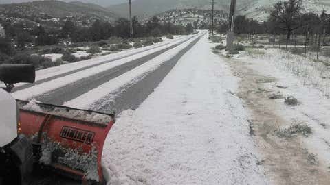Plowable Hail Piles Up In Western Nevada The Weather Channel Articles From The Weather Channel Weather Com
