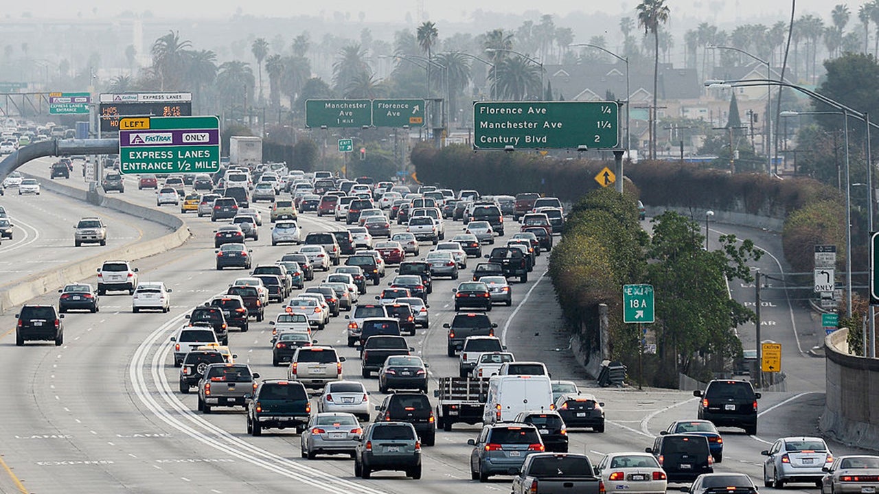 Los Angeles, Calif. came in first with an average of 104 hours spent in peak congestion. (Getty Images/KevorkDjansezian) 