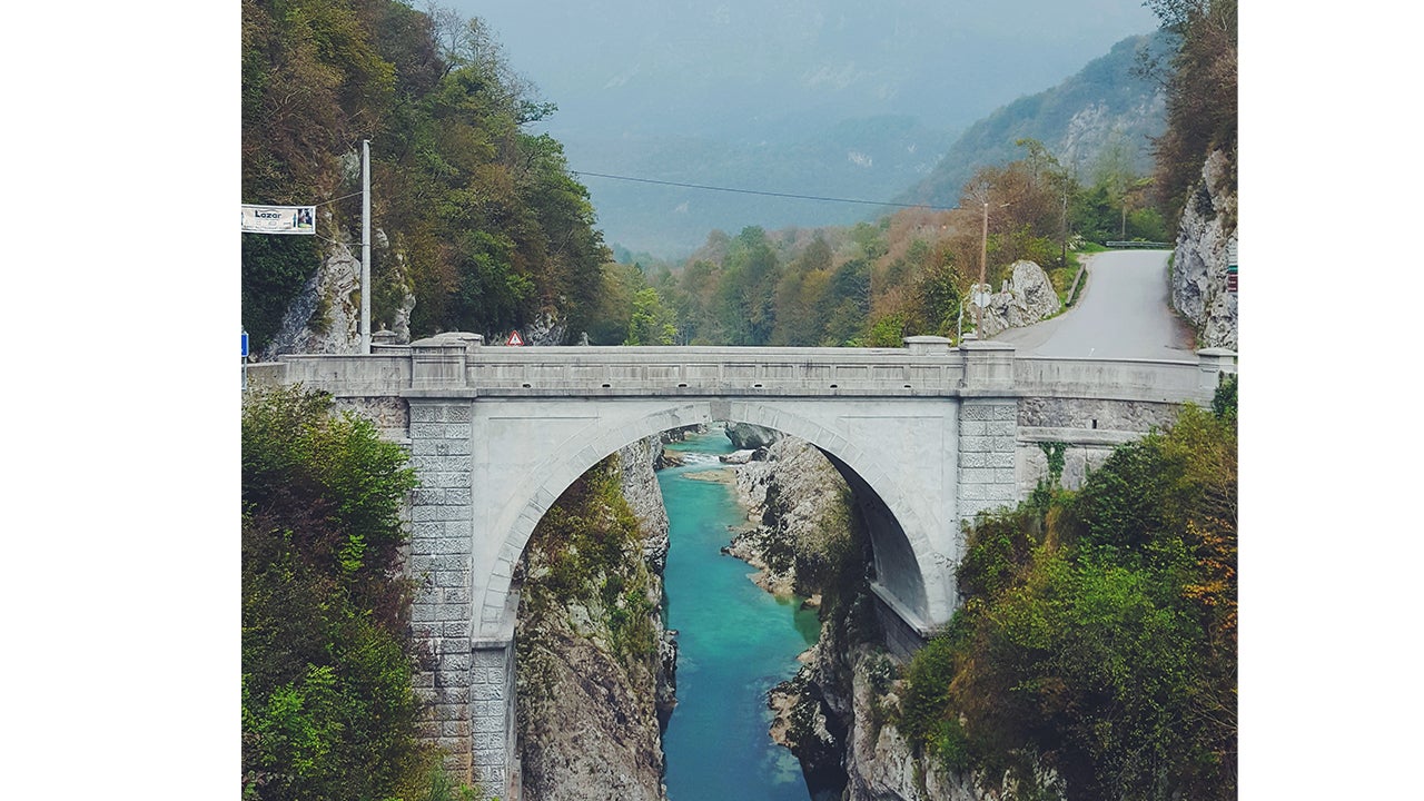 The Napoleon Bridge near Kobarid, Slovenia. (Photo credit: Dino Mehle)