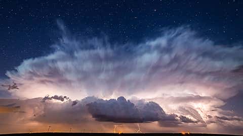 First place, Professional Submissions Category: Stars behind the storm. (Brad Goddard, Orion, Ill.)