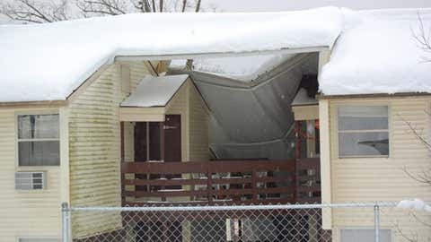 Members of the West Virginia Army National Guard traveled to an apartment complex in Summersville, W.Va., to assess the structural damage incurred after Superstorm Sandy brought over two feet of snow to the mountainous region. (Staff Sgt. Debra Richardson/West Virginia Army National Guard)