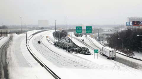 Cedartown, a 60 mile drive to the northwest of Atlanta, recorded 19.3 inches of snow on March 3, 1942. Above: Snow covers I-20 in Atlanta after a snowstorm in early January 2011. Credit: Jessica McGowan/Getty Images