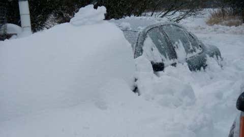 Wolf Ridge ELC in northeast Minnesota recorded three feet of snow on January 7, 1994. Image: A car buried by snow in Duluth on Christmas Day in 2009. From iWitness Weather contributor nicki86.