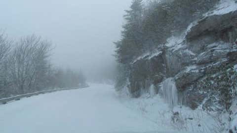 In western North Carolina, Mount Mitchell recorded 29 inches of snow on March 21, 2001. Image info: Mount Mitchell State Park covered in snow. From N.C. State Parks/C. Bryan Wilder