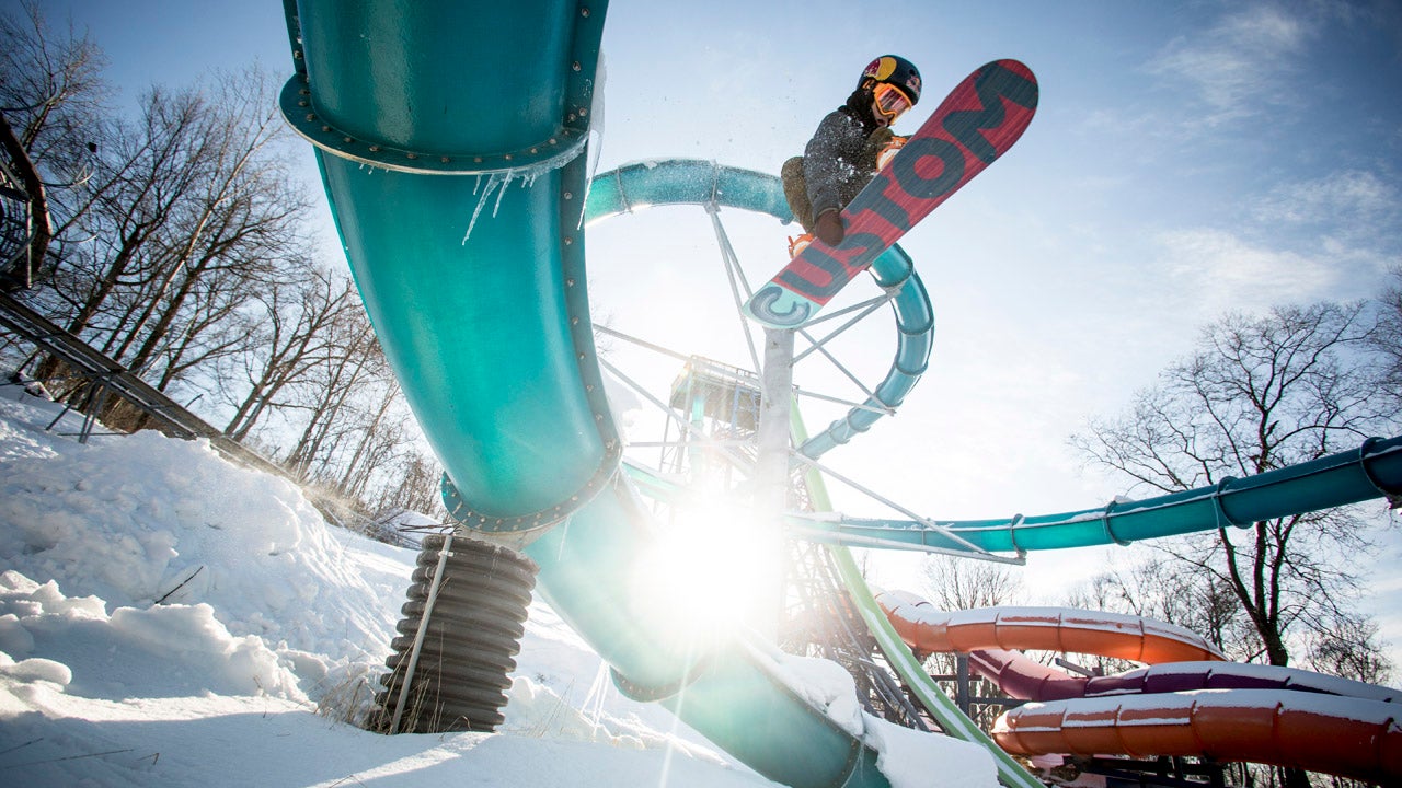 Red Gerard snowboards at the Action Park waterpark in Mountain Creek, New Jersey on February 15, 2015. (Aaron Blatt / Red Bull Content Pool)