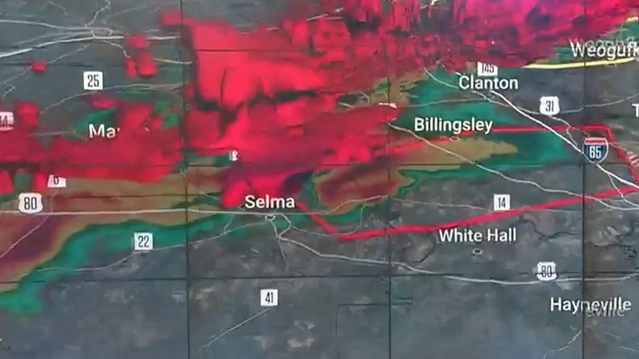 Selma Tornado Debris Spotted On Radar Above Alabama Videos from The