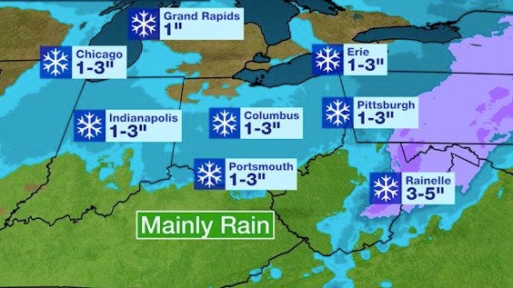Timing Of Winter Storm Ember In Ohio Valley