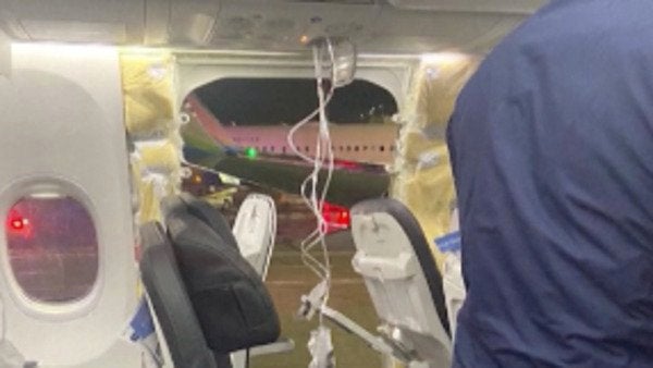 Window Blown Out Of Alaska Air Jet