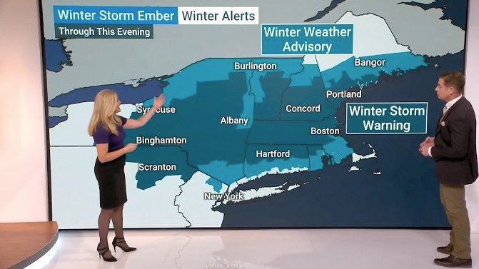 Winter Storm Ember Bringing Snow To New England